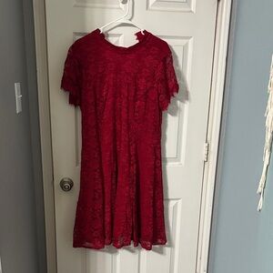Torrid Elegant Red Lace Dress